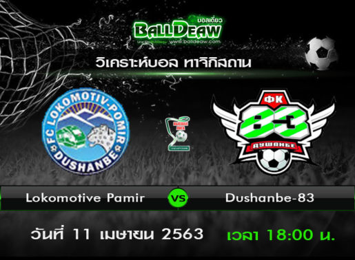 วิเคราะห์บอล ทาจิกิสถาน : LokomotivPamir -vs- Dushanbe-83 ( 11 เม.ย. 63 )