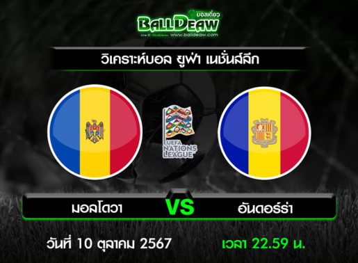 วิเคราะห์บอล ยูฟ่า เนชั่นส์ลีก : มอลโดวา -vs- อันดอร์ร่า ( 10 ต.ค. 67 )